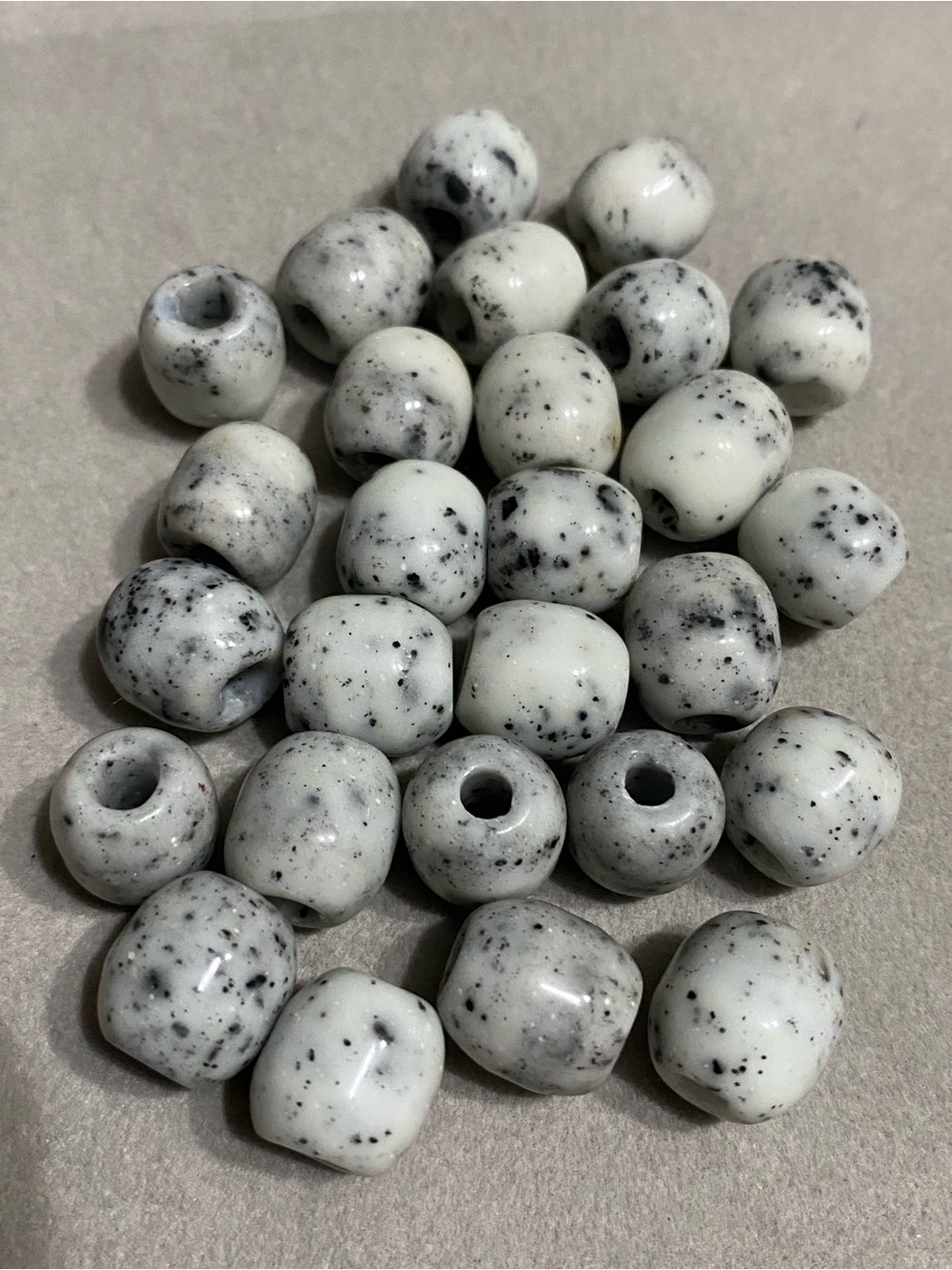 Fossil Czech Pressed Glass Beads